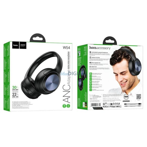 Căști fără fir Hoco W54 ANC - negru