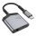 Hoco LS39 Adaptor Type-C - Type-C/3.5mm jack 27W 0.15cm - gri