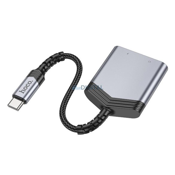 Hoco LS39 Adaptor Type-C - Type-C/3.5mm jack 27W 0.15cm - gri