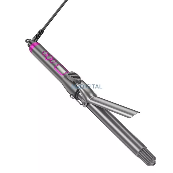 Fier de ondulat electric de mână HOCO cu afișaj digital HP43 gri