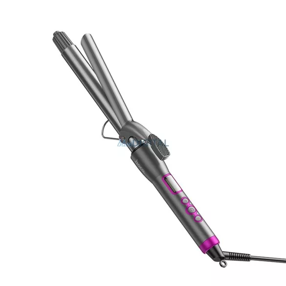 Fier de ondulat electric de mână HOCO cu afișaj digital HP43 gri