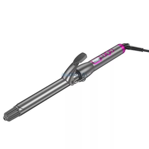 Fier de ondulat electric de mână HOCO cu afișaj digital HP43 gri