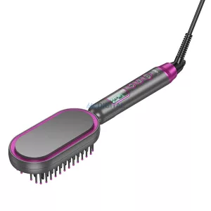 HOCO păr electric pieptene îndreptare cu afișaj digital HP44 roz rosu