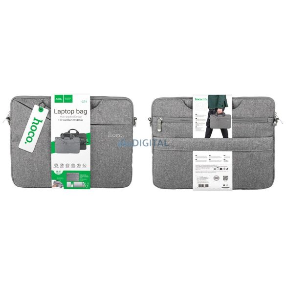 Geantă HOCO pentru tabletă / laptop / netbook 15,6" GT4 - gri