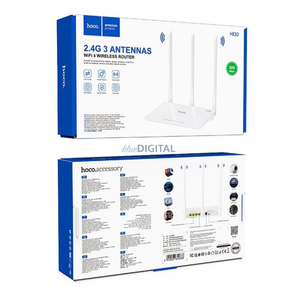 HOCO router wireless WiFi4 HI30 alb