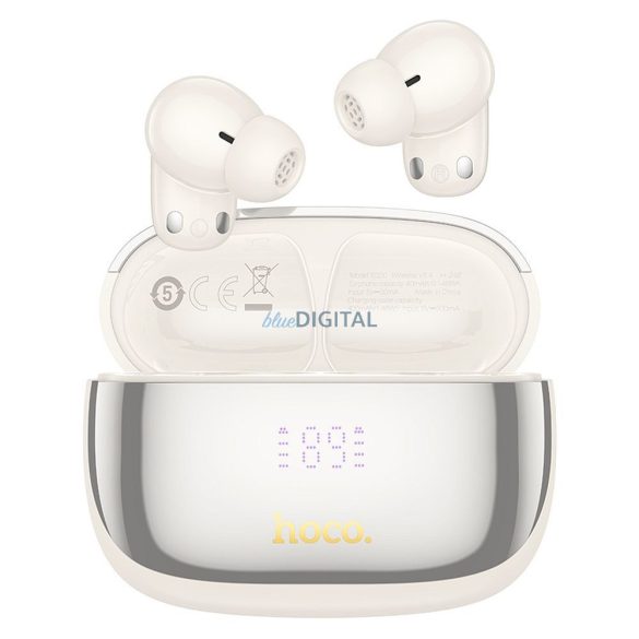 Hoco EQ20 TWS Căști fără fir Bluetooth ANC, ENC - alb-deschis
