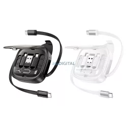   Hoco U140 Type-C - Cablu fulger/micro USB/Type-C 60W 3A PD 0.95m - negru