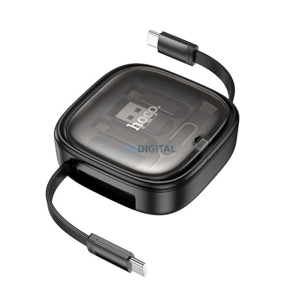 Hoco U140 Type-C - Cablu fulger/micro USB/Type-C 60W 3A PD 0.95m - negru