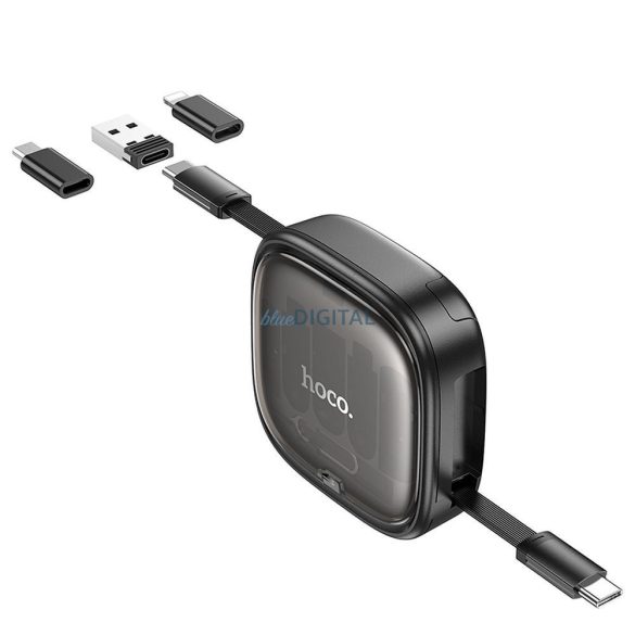 Hoco U140 Type-C - Cablu fulger/micro USB/Type-C 60W 3A PD 0.95m - negru