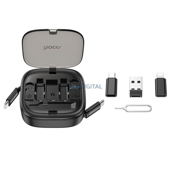 Hoco U140 Type-C - Cablu fulger/micro USB/Type-C 60W 3A PD 0.95m - negru