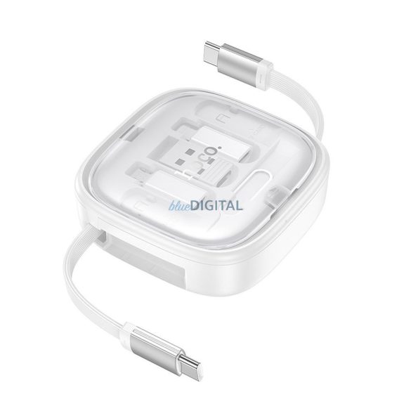 Hoco U140 Type-C - Cablu fulger/micro USB/Type-C 60W 3A PD 0.95m - alb
