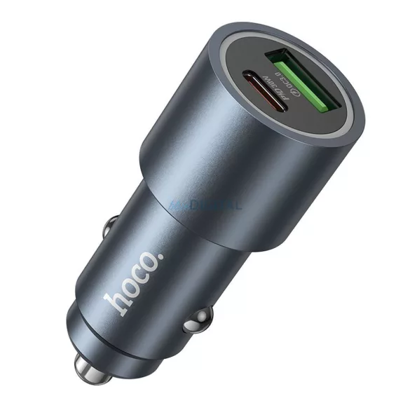 HOCO încărcător auto USB-A+C tip PD QC3.0 48W Z60 negru