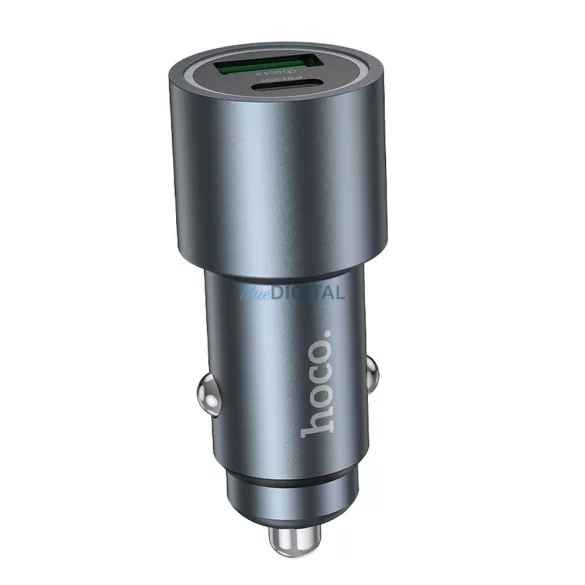 HOCO încărcător auto USB-A+C tip PD QC3.0 48W Z60 negru