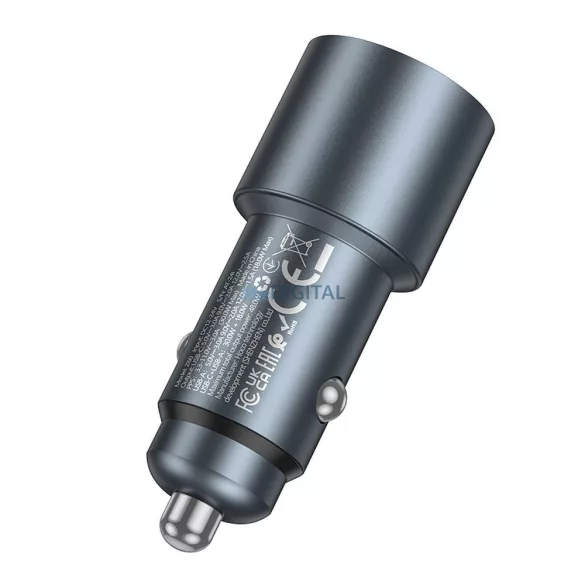 HOCO încărcător auto USB-A+C tip PD QC3.0 48W Z60 negru