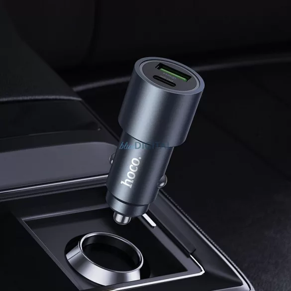 HOCO încărcător auto USB-A+C tip PD QC3.0 48W Z60 negru