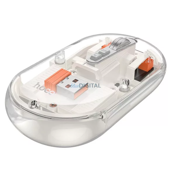 HOCO computer mouse-ul wireless dual-mode SILENT 2.4G 1600 dpi GM35 alb