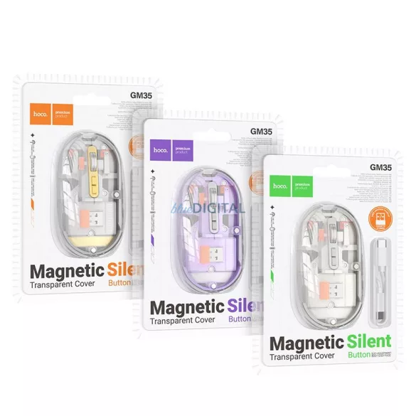 HOCO computer mouse-ul wireless dual-mode SILENT 2.4G 1600 dpi GM35 alb