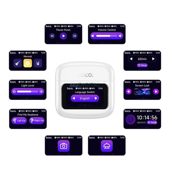 Hoco EQ14 TWS Căști Bluetooth fără fir - alb