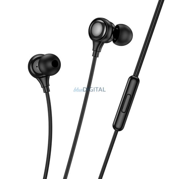Căști cu fir Hoco M116 cu microfon și mufă de 3,5 mm - negru