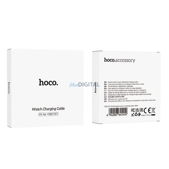 HOCO Y26 / Y27 cablu de încărcare smartwatch 0.6m - negru