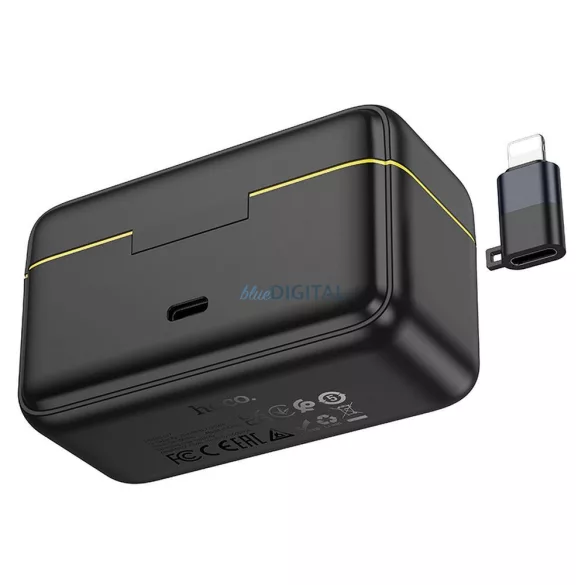 Microfon lavalier fără fir HOCO tip Lightning / C (2 bucăți în set) L17 negru