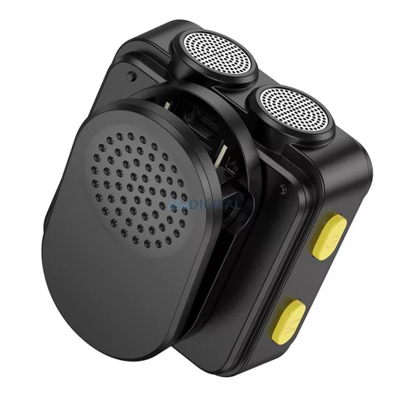 Microfon lavalier fără fir HOCO tip Lightning / C (2 bucăți în set) L17 negru