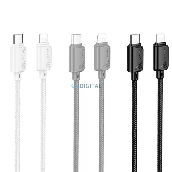 HOCO cablu tip C cablu Lightning PD 27W X113 1 m negru HOCO cablu tip C cablu Lightning PD 27W X113 1 m negru