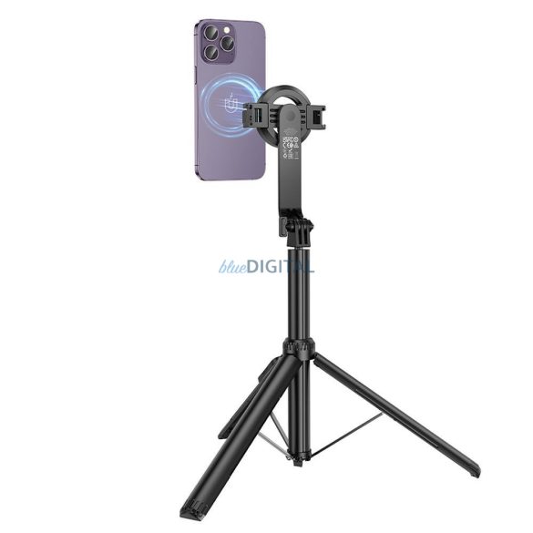 HOCO K25 selfie stick/tripod magnetic cu control wireless - negru