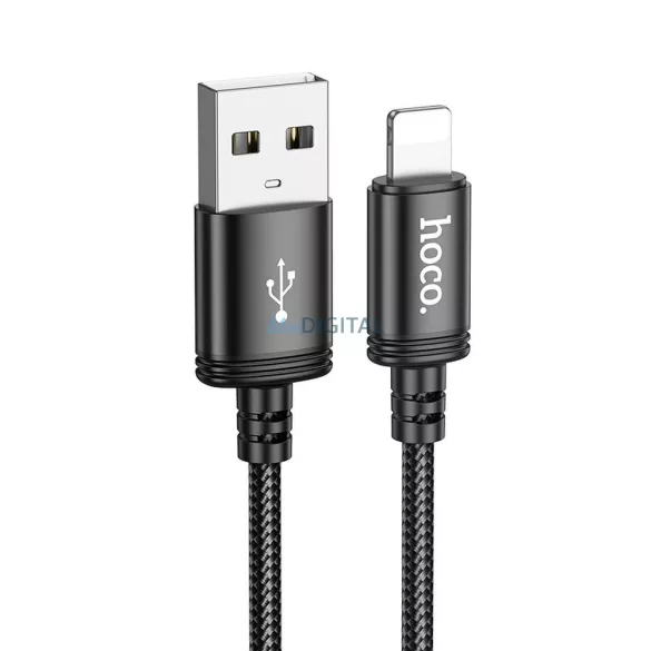 Hoco X89 Cablu USB-A - Lightning 2.4A 2m - negru