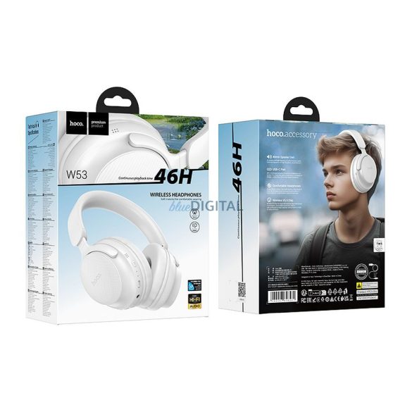 Căști fără fir Hoco W53 Bluetooth 5.0 - alb