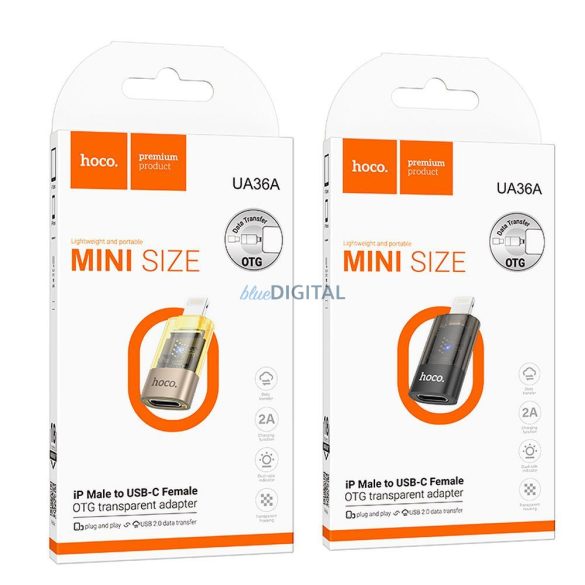 Hoco UA36 Adaptor Lightning - Type-C - auriu
