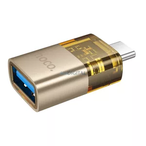 Adaptor HOCO OTG tip C (masculin) USB-A (feminin) UA36B auriu