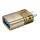 Adaptor HOCO OTG tip C (masculin) USB-A (feminin) UA36B auriu
