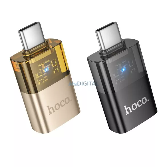 Adaptor HOCO OTG tip C (masculin) USB-A (feminin) UA36B auriu