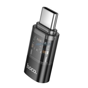 Hoco UA36D Adaptor Type-C - Lightning - negru