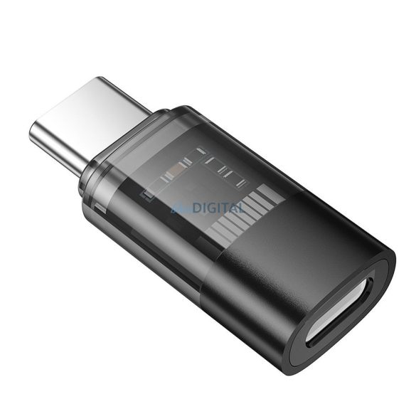 Hoco UA36D Adaptor Type-C - Lightning - negru