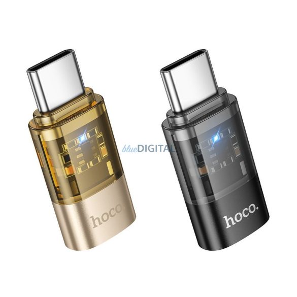 Hoco UA36D Adaptor Type-C - Lightning - negru