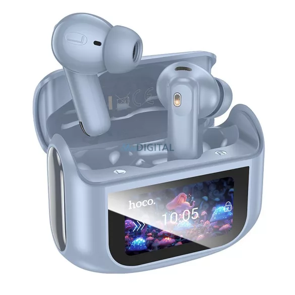HOCO căști fără fir bluetooth cu ecran tactil TWS ANC + ENC EQ21 stea albastră