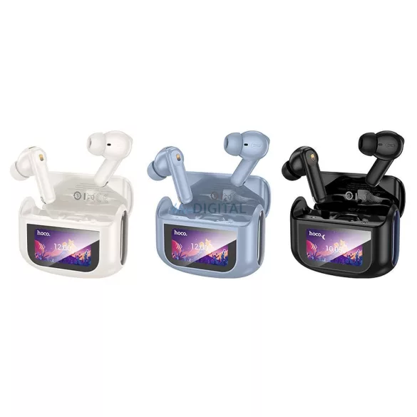 HOCO căști fără fir bluetooth cu ecran tactil TWS ANC + ENC EQ21 stea albastră