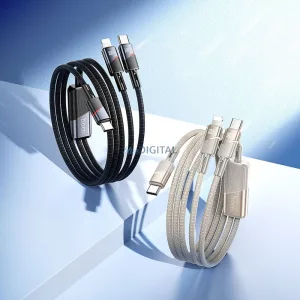 HOCO cablu 2in1 Type-C Type-C + Lightning 5A 100W U139 1,2 m negru