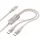 Cablu 2in1 USB C la USB C / USB C Hoco 5A 100W 1,2 m U139 auriu