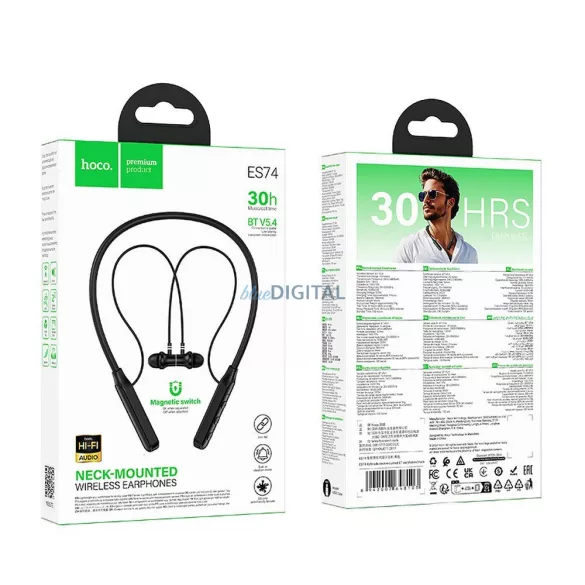 Căști bluetooth fără fir HOCO ES74 negru