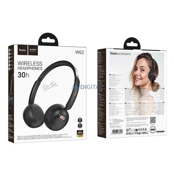 Căști fără fir Hoco W62 Bluetooth 5.3 - negru