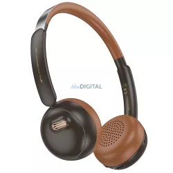 Căști fără fir Hoco W62 Bluetooth 5.3 - maro-negru