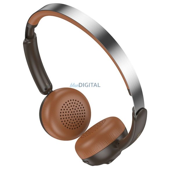Căști fără fir Hoco W62 Bluetooth 5.3 - maro-negru