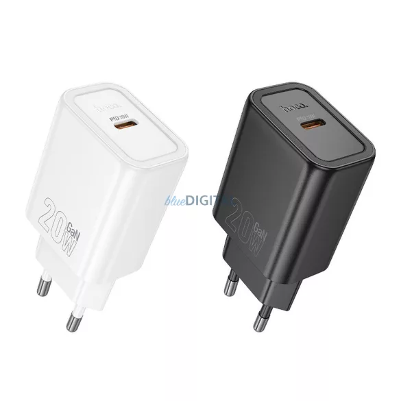 Hoco N60 încărcător de rețea cu 1xUSB-C conexiune 20W PD QC - negru