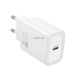   Hoco N60 încărcător de rețea cu 1xUSB-C conexiune 20W PD QC - alb