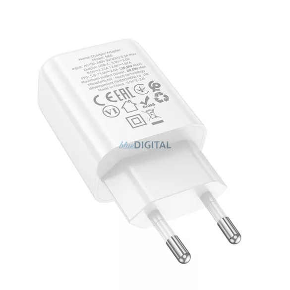 Hoco N60 încărcător de rețea cu 1xUSB-C conexiune 20W PD QC - alb
