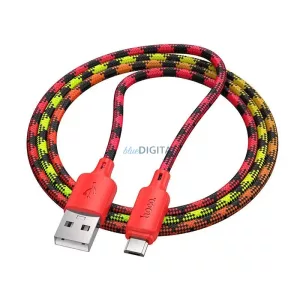 Cablu USB-A - Micro USB Hoco 2,4A 2,4A 1 m roșu tranziție