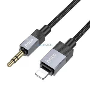 Cablu AUX Jack 3,5 mm (masculin) Lightning (masculin) Hoco 1 m UPA32A negru